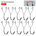 10Pcs Hardware Fastener Hanging Board Hole Hook 2.5cm/3.2cm Hole Distance Garage Workshop Storage Rack Pegboard Plate Hook Oasis Select for 25mm distance