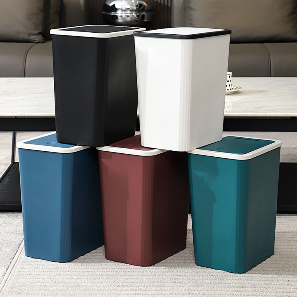 Bathroom Trash Can Garbage Can With Lid Trash Bin Large Capacity For Kitchen Bedroom Living Room Toilet Trash Can Oasis Select