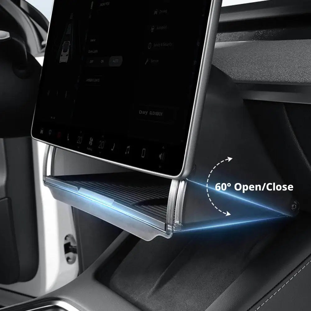 For Tesla Model 3 Y Screen Behind Storage Box Hidden Organizer Tray Refreshed Model Dashboard Interior Accessories Oasis Select