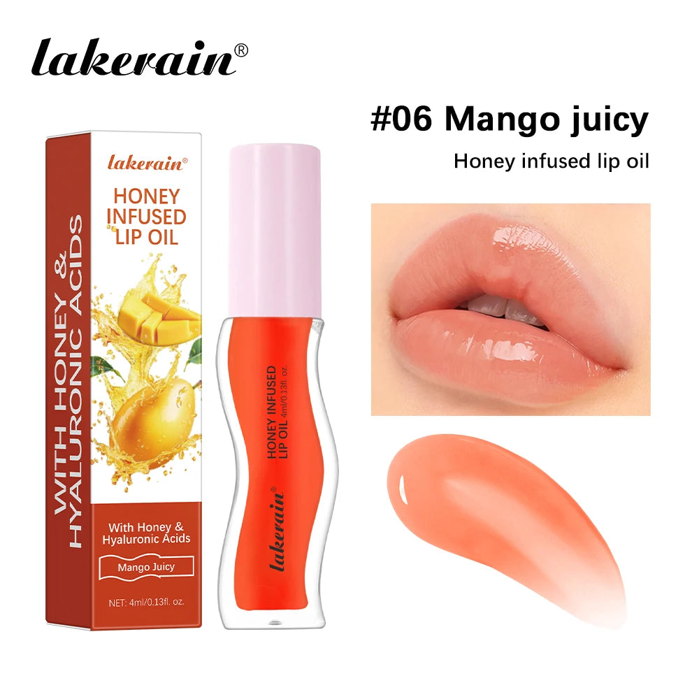 Moisturizing Lip Gloss Oil Nourishes Hydrates Glossy Lips Care Lipstick Plumping Exfoliating Pink Plumping Gloss Oil Makeup Oasis Select 6 Mango Juicy