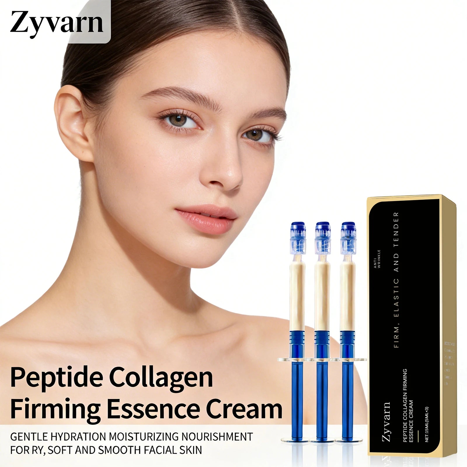 Peptide Collagen Firming Essence Cream Tightening Lifting Reduce Sagging Improve Dullness Skin Brightening Hydrating Face Care Oasis Select