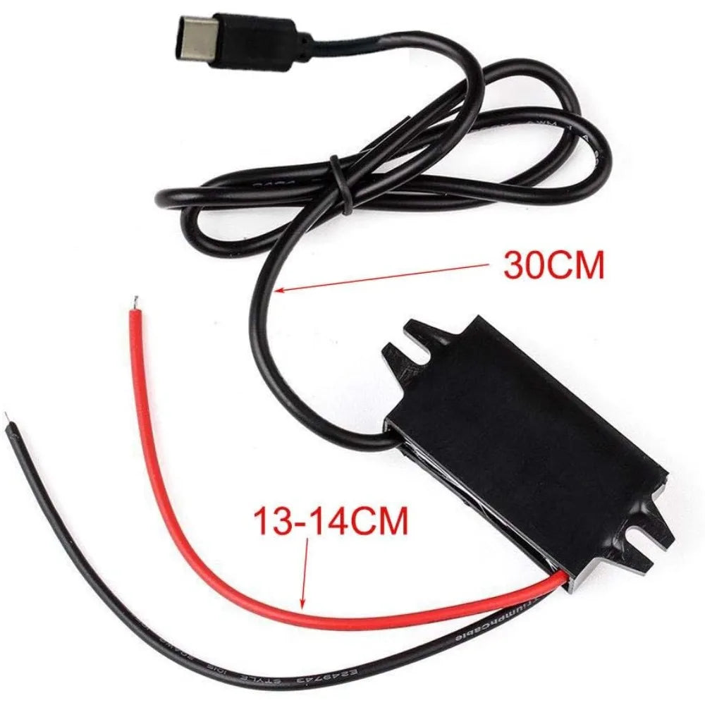DC/DC 20-72V To 5V 3A 15W USB Converter With USB Output Power Adapter Converter Voltage Buck Regulator Waterproof Transformer Oasis Select