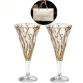 Crystal glass traced gold whiskey glass wine glass tall red wine glass wine set Oasis Select 2 cups