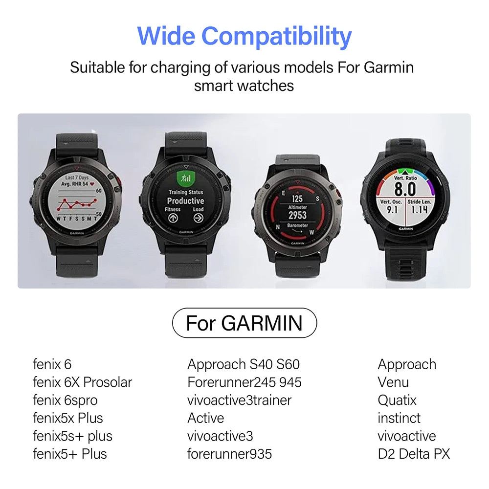USB Charging Cable for Garmin Fenix 7 6 Forerunner Instinct Vivoactive Smartwatch Charging Cable Oasis Select