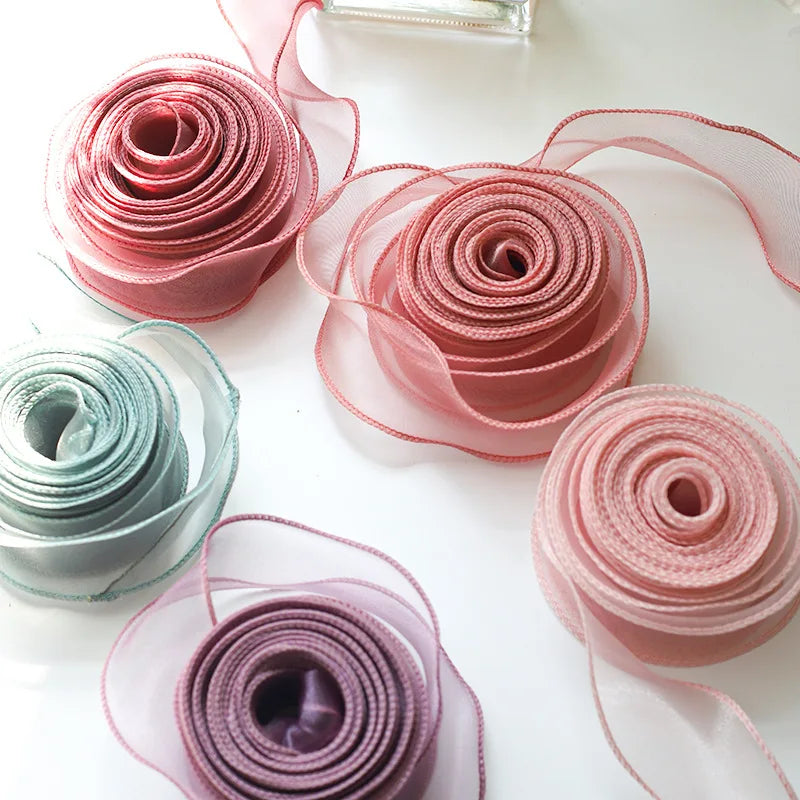 10yards Roll Silk Ribbon 40mm Satin Ribbon Organza Ribbons Gift Wrapping Handmade Wedding Birthday Party Decor Bow Diy Craft Oasis Select