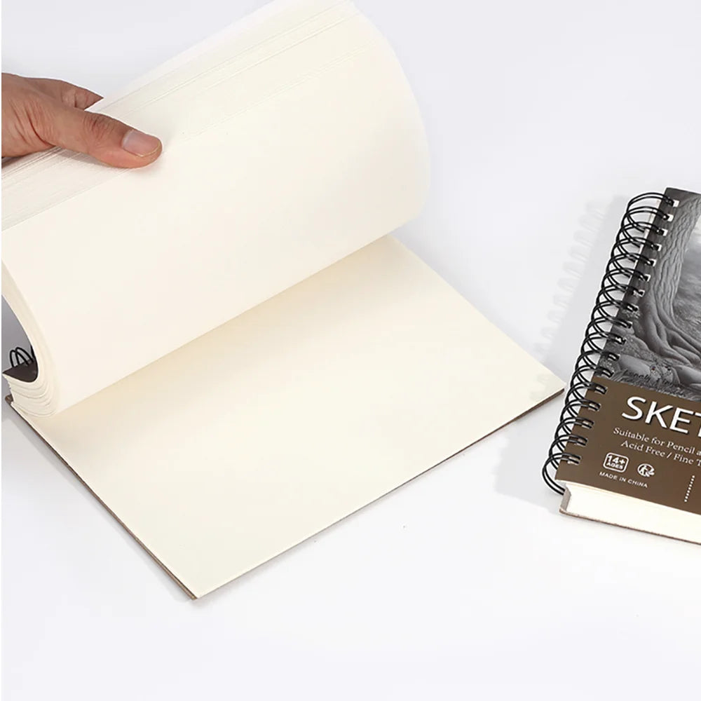 2pcs Sketch Book,Side Spiral Bound Sketch Pad, 100 Sheets 68lb/100gsm Acid-Free Drawing Paper, Art Sketchbook for Drawing Pad Oasis Select