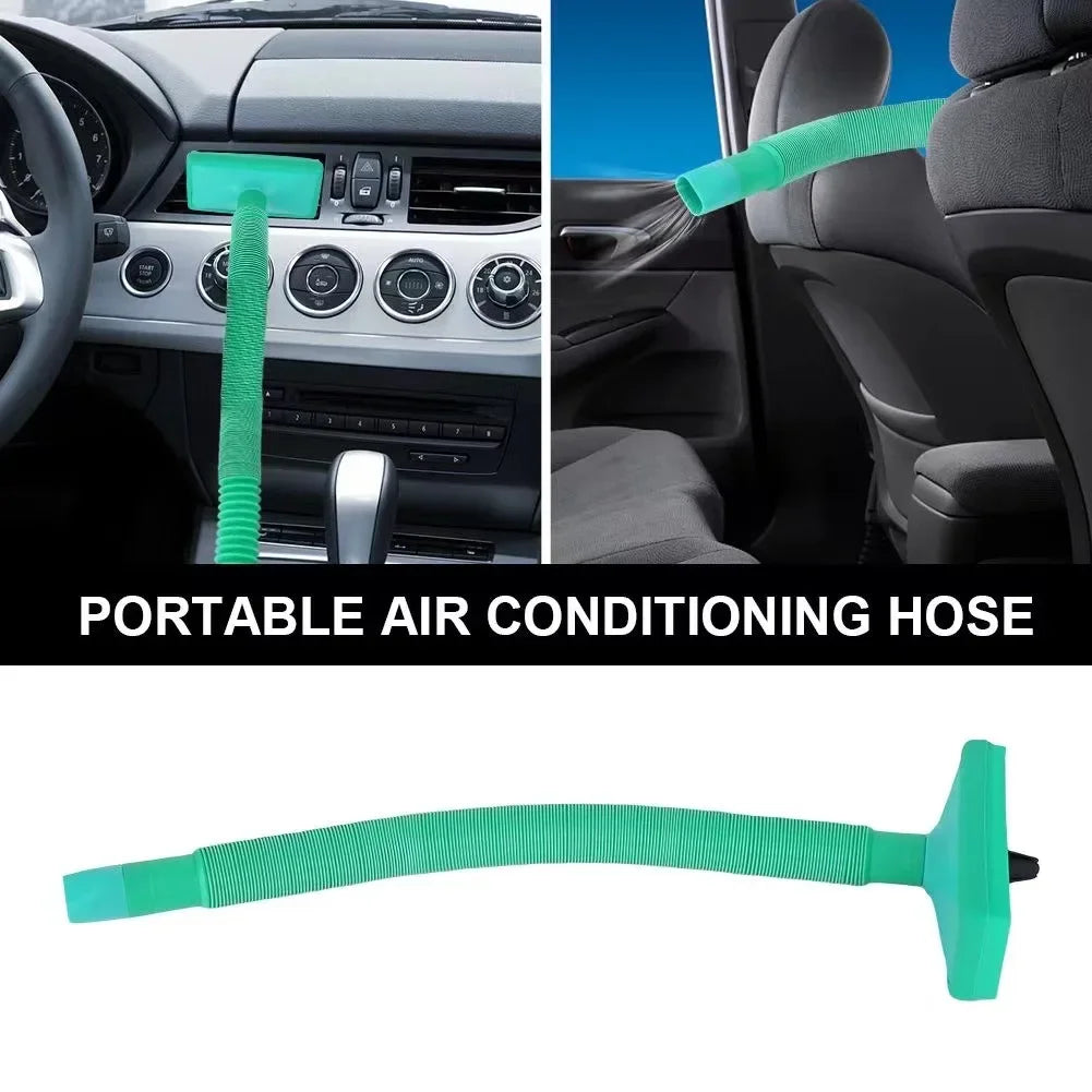 Car Air Conditioner Ventilation Cooler Adjustable Length Air Conditioner Outlet Hose Ventilation Extension Tube Keep Cool Tools Oasis Select green