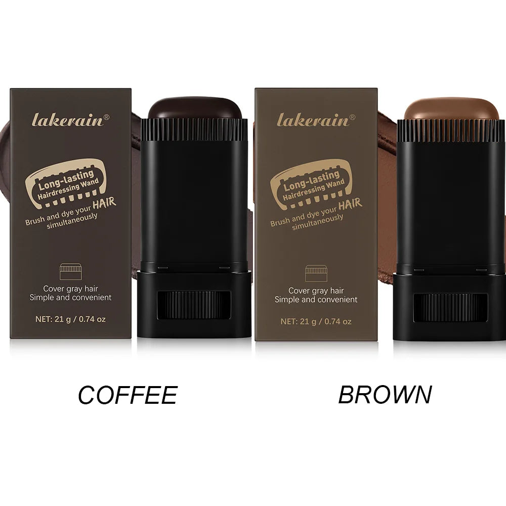 Waterproof Hair Dye Stick Quickly Covers Gray Natural Appearance Long-lasting Color Retention Suitable For All Hair Types Oasis Select Coffee and Brown