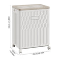 Large-Capacity Foldable Storage Box White with Universal Wheels Mobile Heavy-Duty Flip-Top Design for Home Use of Clothes/Toys Oasis Select 1 PCS