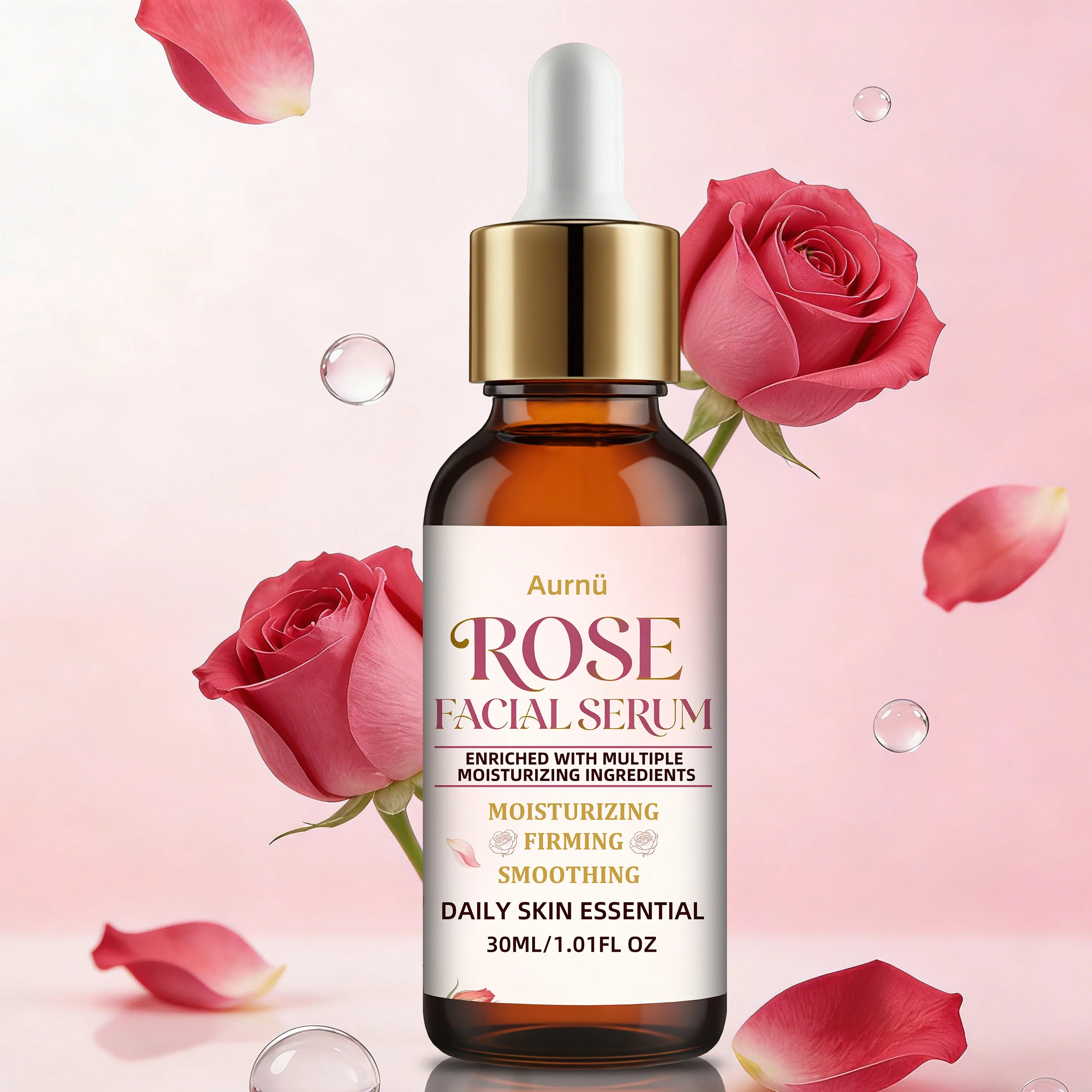 Aurnü Rose Facial Serum – Hydrating & Nourishing, All Skin Types Rose Face Serum Oasis Select