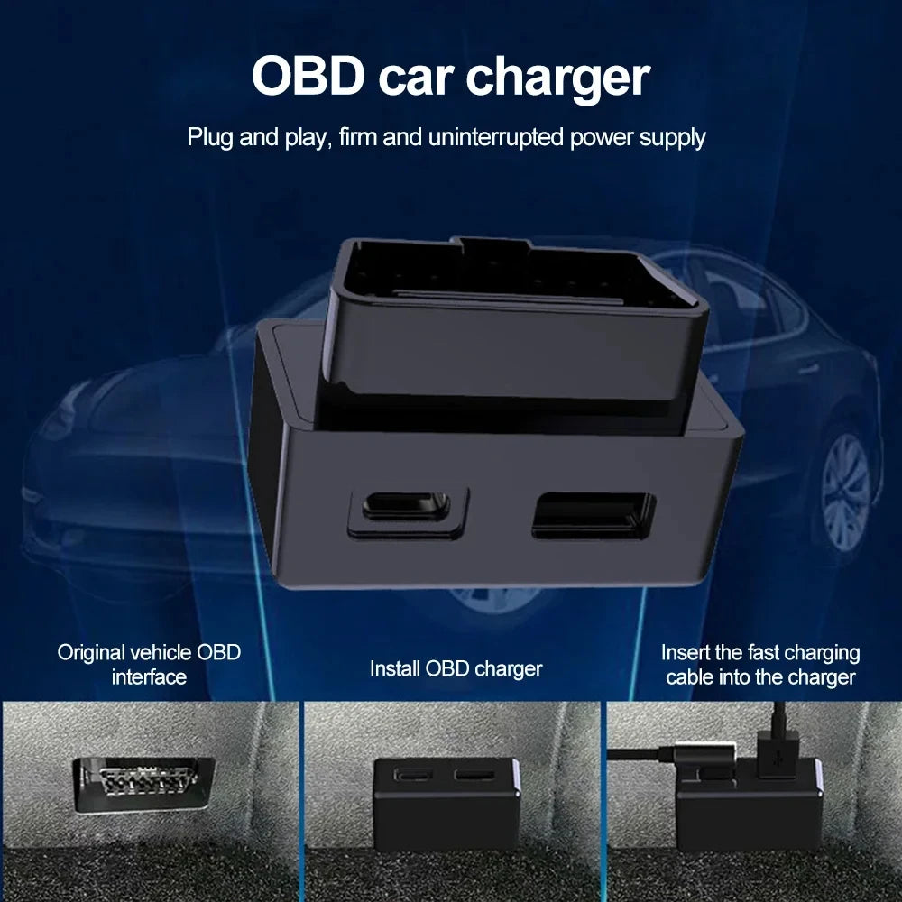 For Tesla Model 3 Model Y X S OBD Plug Obd Adapter Charging For Tesla Car Model3 Modely Obd2 Splitter Charger Adapters Oasis Select