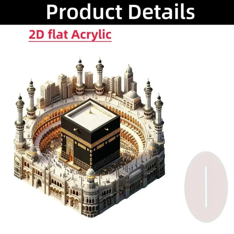 2D Acrylic Arabian Camel & Evil Eye Tree Desk Figurine
