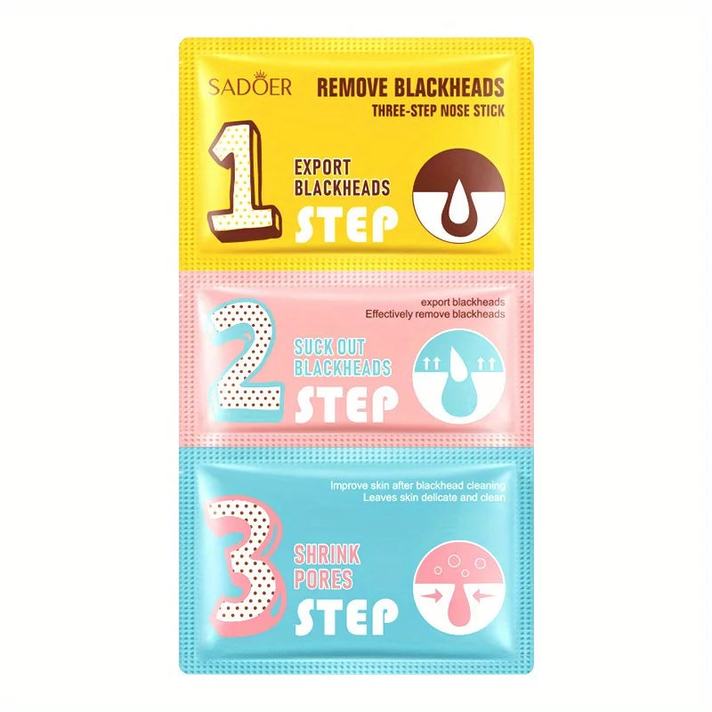 3-Step Blackhead Removal Nose Patch – Cleanse & Refine Pores Blackhead Nose Patch Oasis Select 7g X 3 Pieces