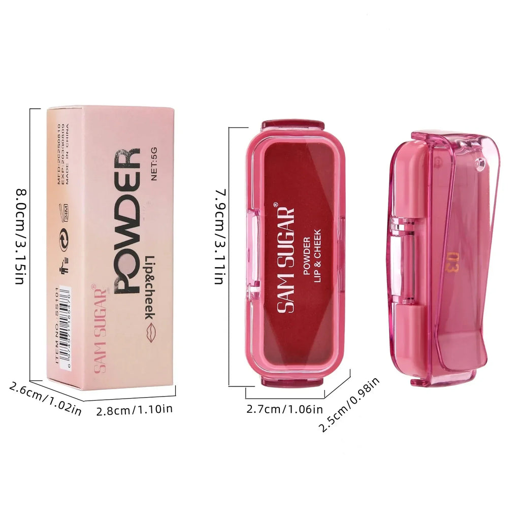 SAM SUGAR Cream Blush Stick – Matte Waterproof Multi-Use Lip & Cheek