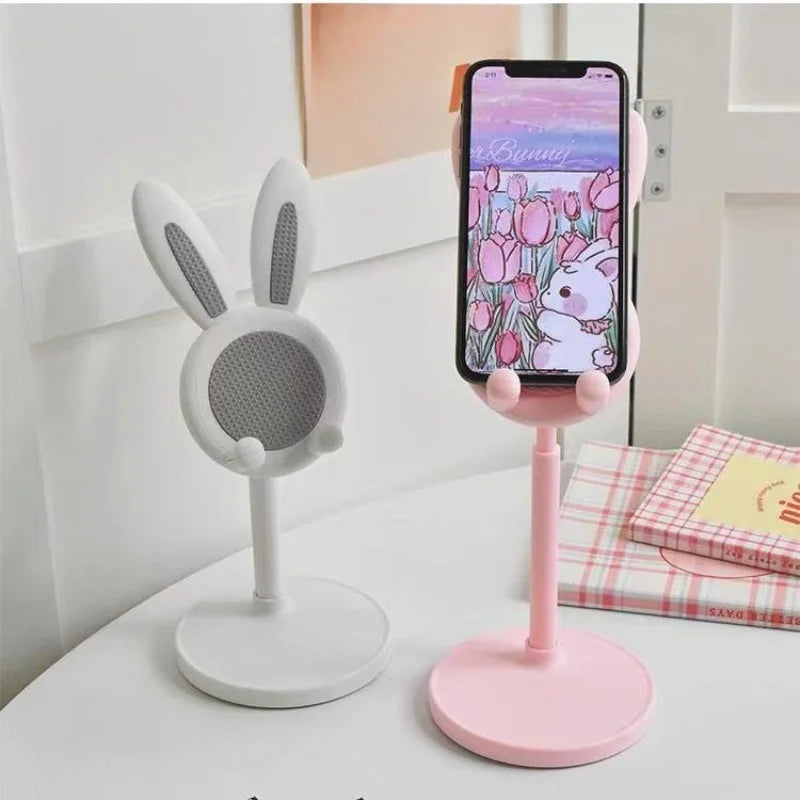 Cute Rabbit Mobile Phone Stand Desktop Can Be Lifted And Adjusted Desktop Lazy Person Selfie Watch Video Music Support Bracket Oasis Select