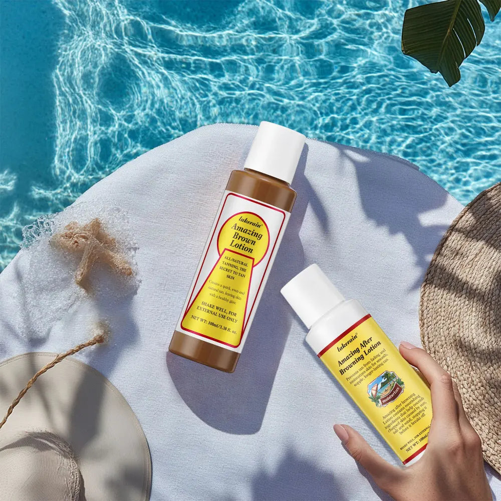 Bronze Before and After Browning Lotion Long-Lasting Brown Lotion Tan Lotion Texture Tanning Booster Waterproof Coconut Makeup Oasis Select