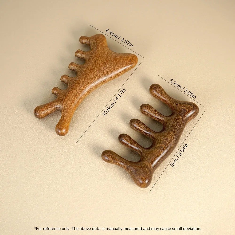 Wooden Wide Tooth Scalp Massage Comb for Hair Detangling Scalp Massage Comb Oasis Select