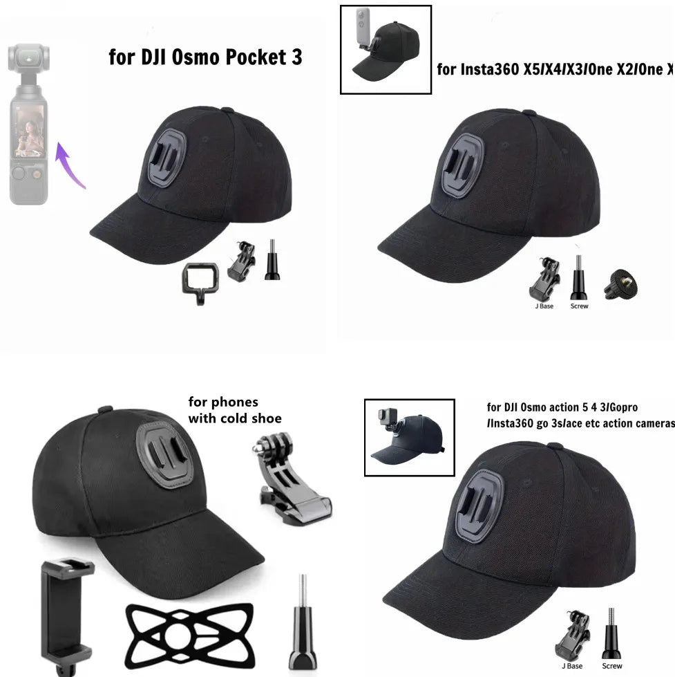 Baseball Cap Action Camera Mount – GoPro, DJI & Insta360