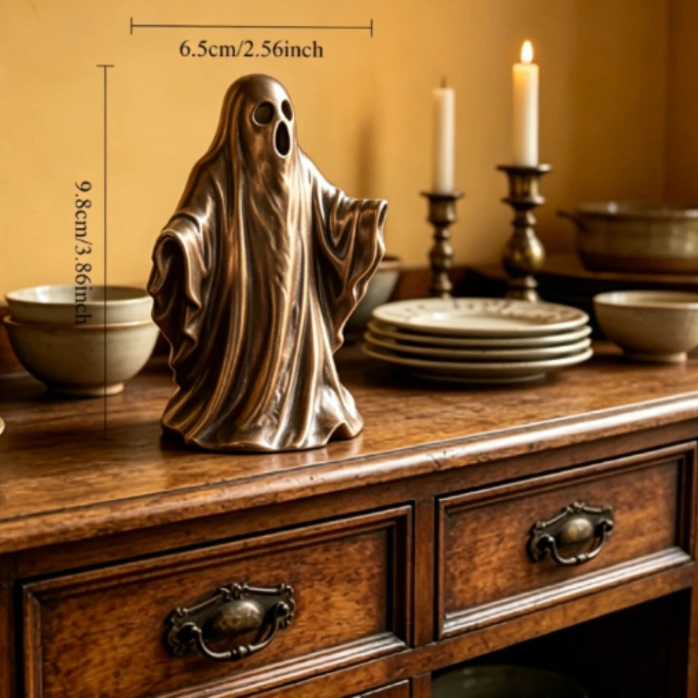 Minimalist Ghost Figurine 3D Printed Mystery Standing Spirit Statue Neutral Calm Ornament Table Decor for Living Room Home Gifts Oasis Select Standing Bronze