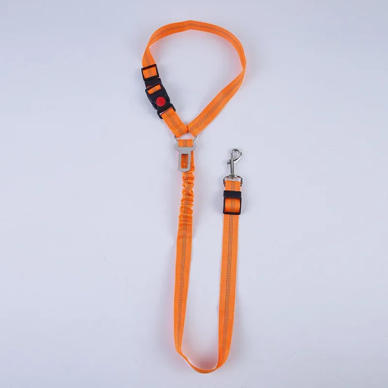 2 in 1 Heavy-Duty Elastic Dog Car Seat Belt Safety Harness, Crash Tested for Pets, Adjustable Travel Tether for Truck SUV Car Oasis Select G
