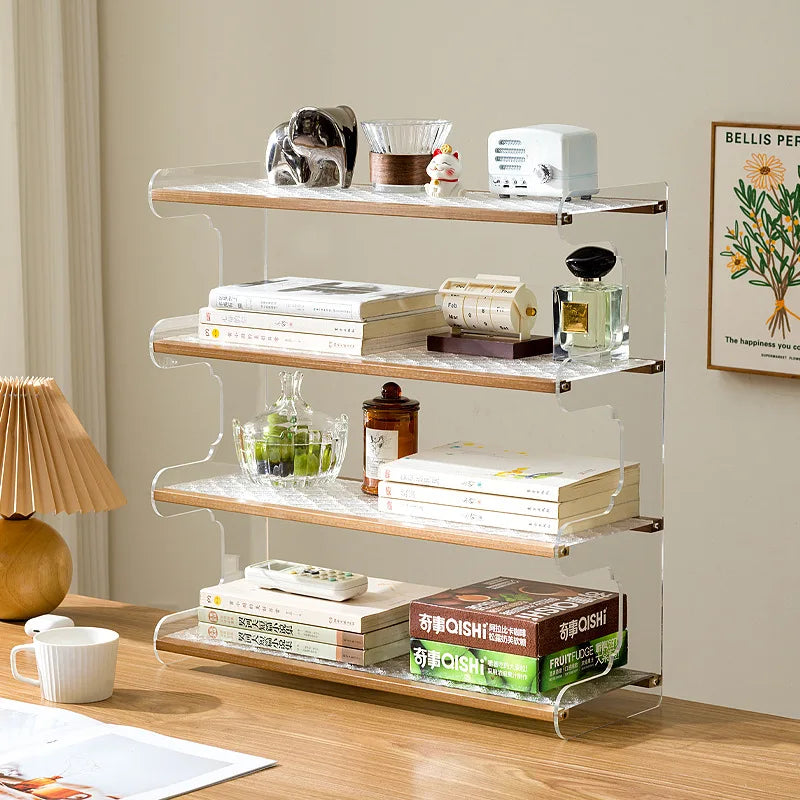 Desktop bookshelf, desktop shelf, desk storage rack, dormitory desk, study table, multi-layer shelf, multi-layer shelf Oasis Select