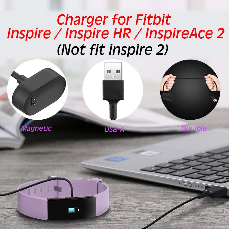 USB Charger Cable for Fitbit Inspire HR, Inspire & Ace 2 Smartwatch Charger Cable Oasis Select