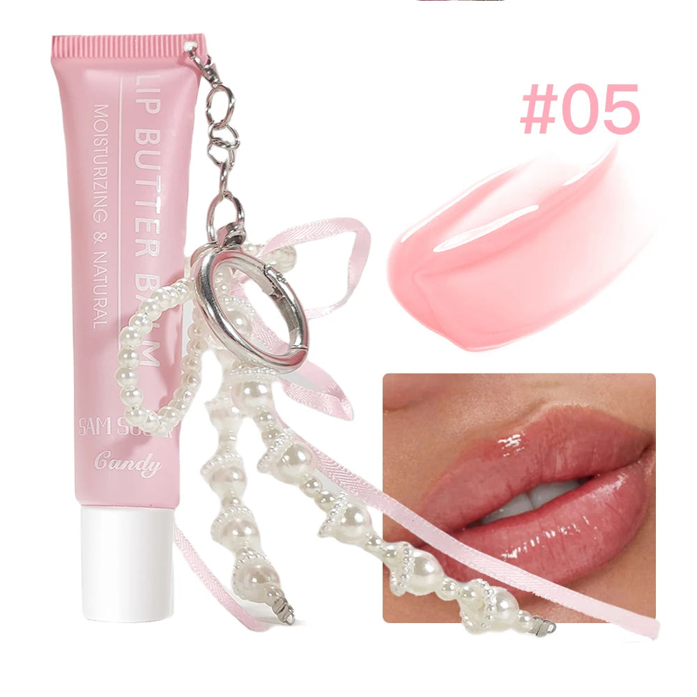 SAM SUGAR Pearl Chain Lip Butter Balm Mirror Gloss | 5 Shades