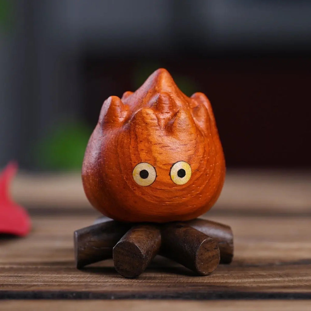Small Flame Kasifa Wooden Ornaments Hal's Mobile Castle Super Cute Desktop Ornaments Car Interior Ornaments Home Accessories Oasis Select