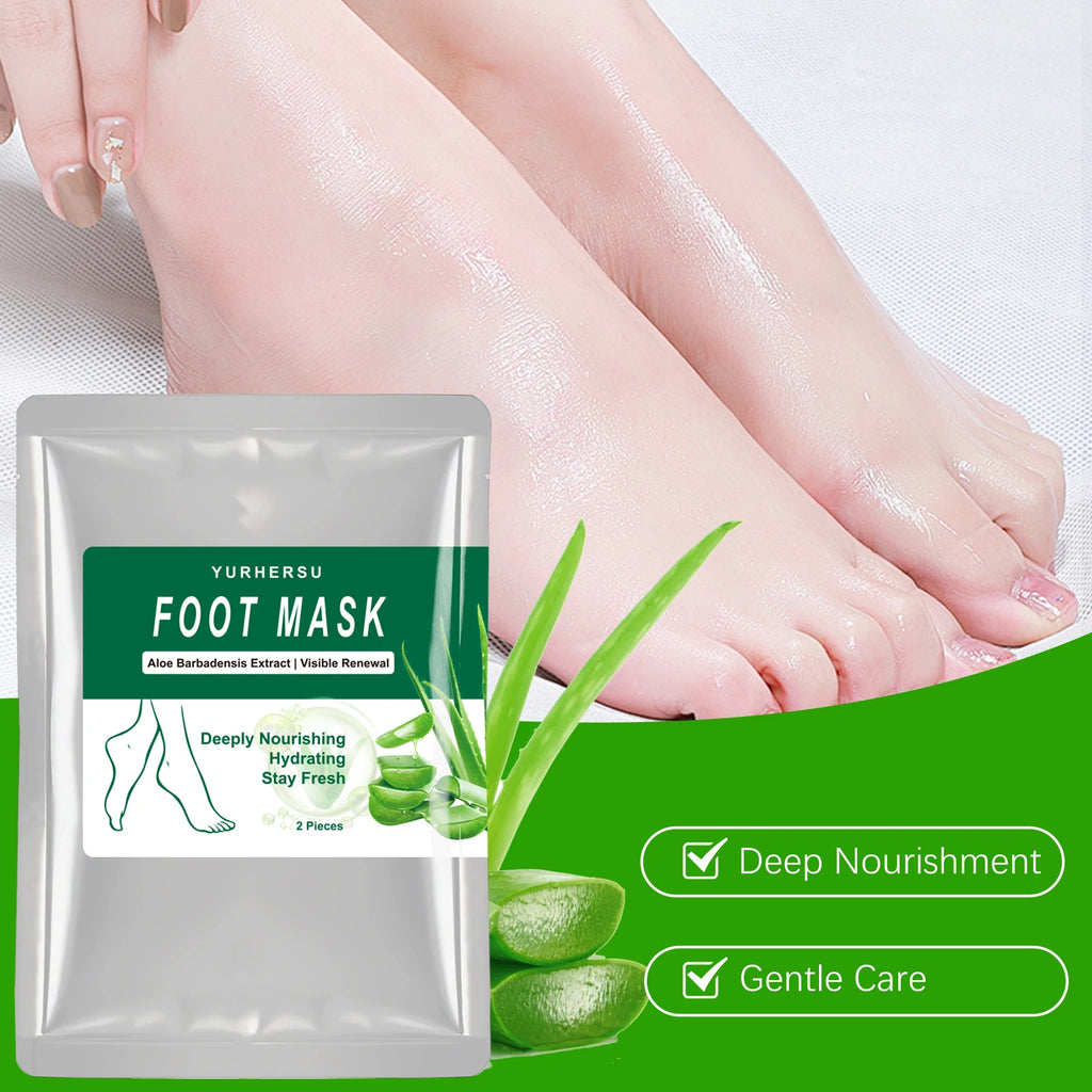 Aloe Vera Exfoliating Foot Mask Socks – Moisturizing 1 Pair