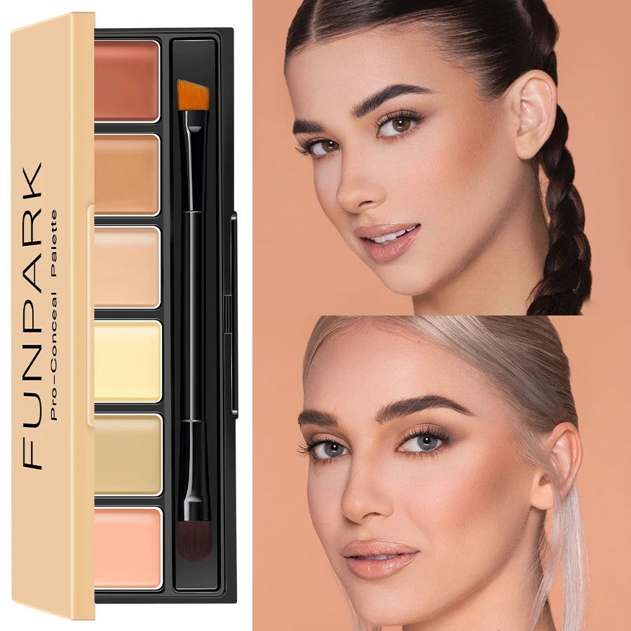 FUNPARK 6-Color Cream Concealer Palette | Full Coverage