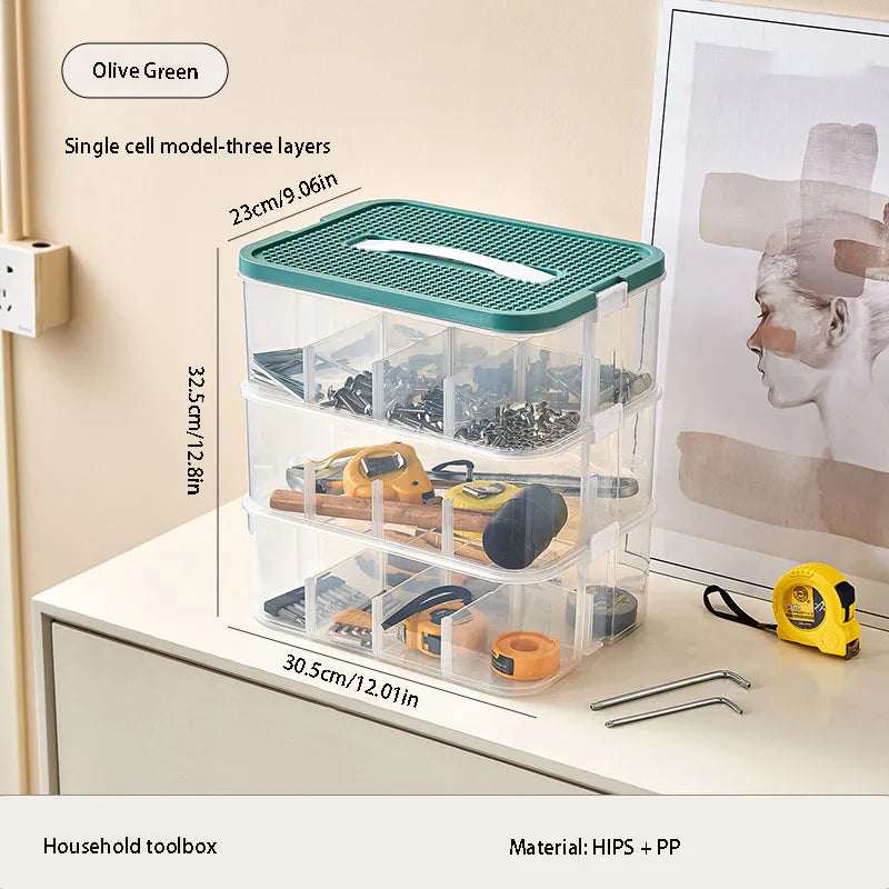 Tool storage box, large-capacity hardware parts storage box, designed for organizing and sorting tools and parts Oasis Select I
