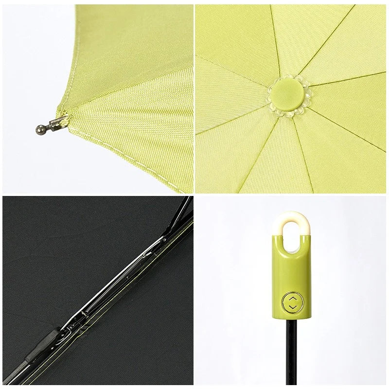 Doughnut Hook Umbrella Black Rubber Automatic Umbrella Buckle Rain Rain Dual Purpose Sunscreen UV Protection Sunshade Umbrella Oasis Select