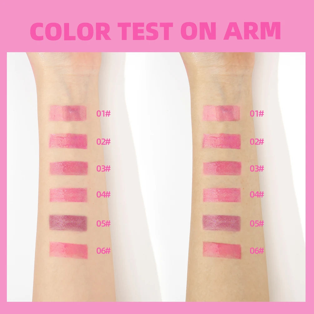 QIBEST Color Changing Lip Oil – Glitter Gloss & Balm