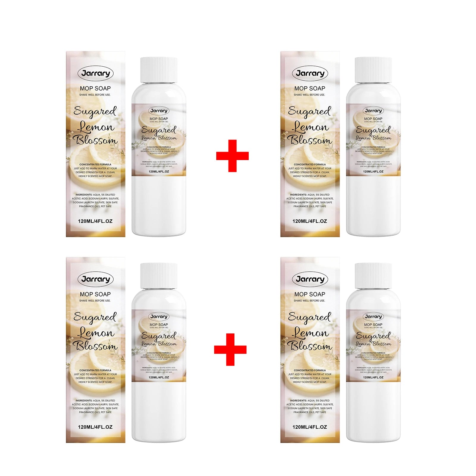 Mop Soap Floor Cleaner for Tile Hardwood and Laminate Cuts Grease and Grime Long-Lasting Fresh Scent Pet-Friendly Floor Cleaning Oasis Select 4pcs