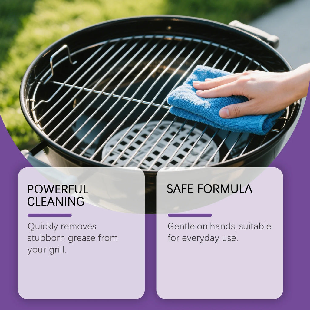 BBQ Grill Grate Cleaner Dissolves Burnt on Grease Stubborn Stain Remover Degreaser Spray for Grill, Oven & Kitchen Surface 120ml Oasis Select