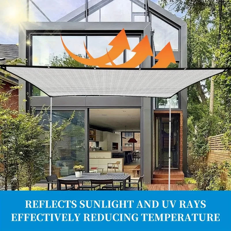 Thickened Aluminum Foil Sun Shade Net with Reinforced Edges and Grommet Heat Resistant for Carport Sunroom Outdoor UV Protection Oasis Select