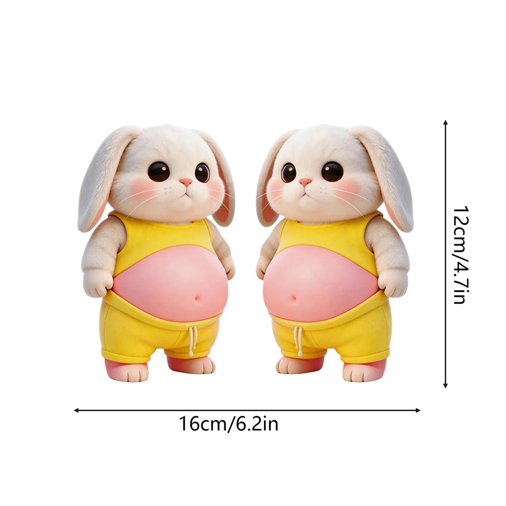 Cartoon Stickers 3D Cute Puppy Sticker Squeezeable Dogs Phone Case Decoration Children's Birthday Party Favor Festival Supplies Oasis Select bunny