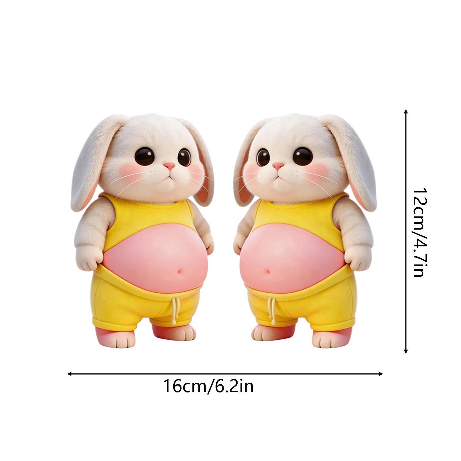 Cartoon Stickers 3D Cute Puppy Sticker Squeezeable Dogs Phone Case Decoration Children's Birthday Party Favor Festival Supplies Oasis Select bunny