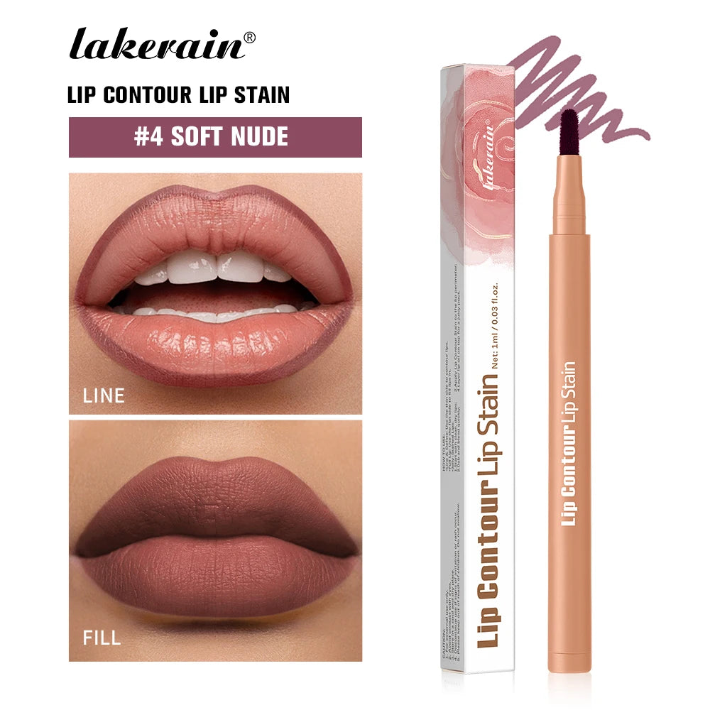 2-in-1 Waterproof Lip Stain & Liner Pen | 8 Colors, 12-Hr Wear