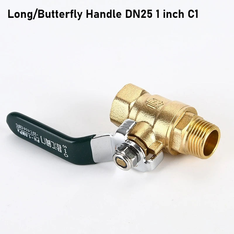 Brass valve with inner and outer teeth pneumatic ball valve all copper high-pressure copper full bore water treatment switch Oasis Select DN25 1-inch C1 1pcs