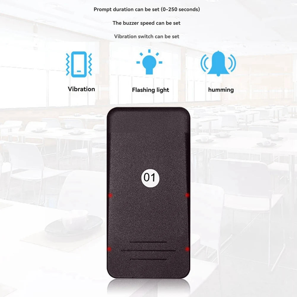 LIKE WISH Wireless Restaurant Pagers Calling System 16 Coasters Buzzer Vibrator Bell Receivers For Food Truck Bar Coffee EU Plug Oasis Select