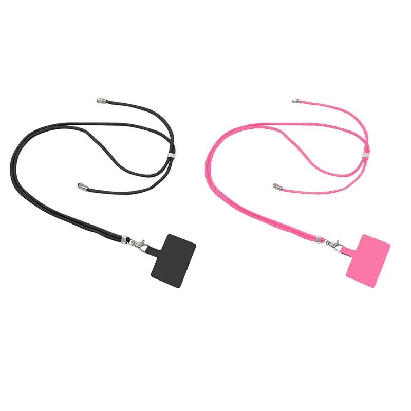 4/2/1Pcs Universal Phone Lanyard With Adjustable Length, Anti-Loss Safety Phone Case With Clip Fastener Oasis Select Mix-2pcs PU