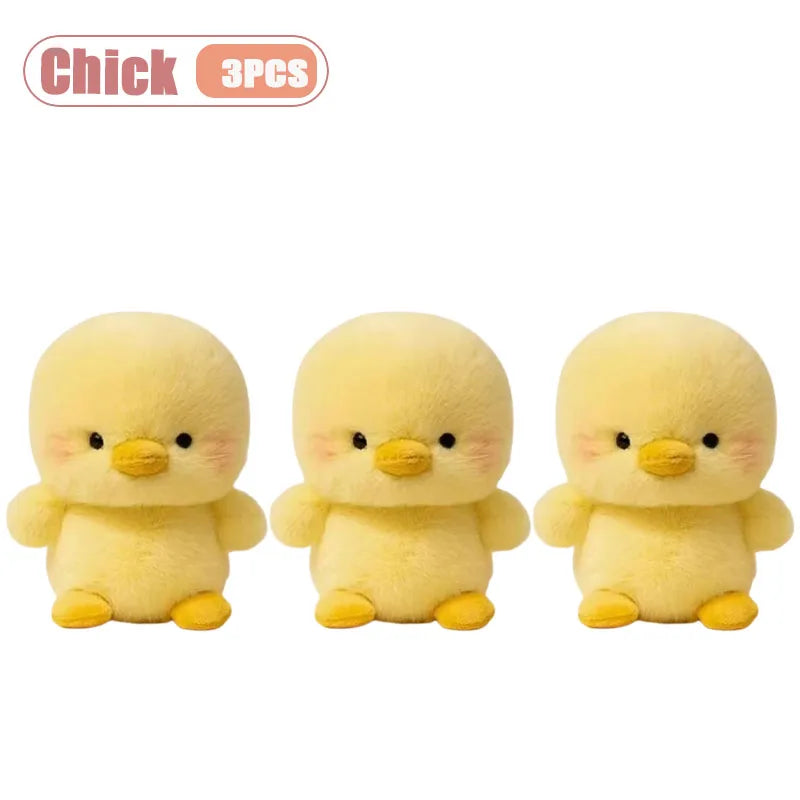 1-5PCS Desk Companion Plush Doll Cute Stuffed Animal for Table Decor Study Buddy Birthday Gift Room Ornament Kawaii Oasis Select Chick-3PCS
