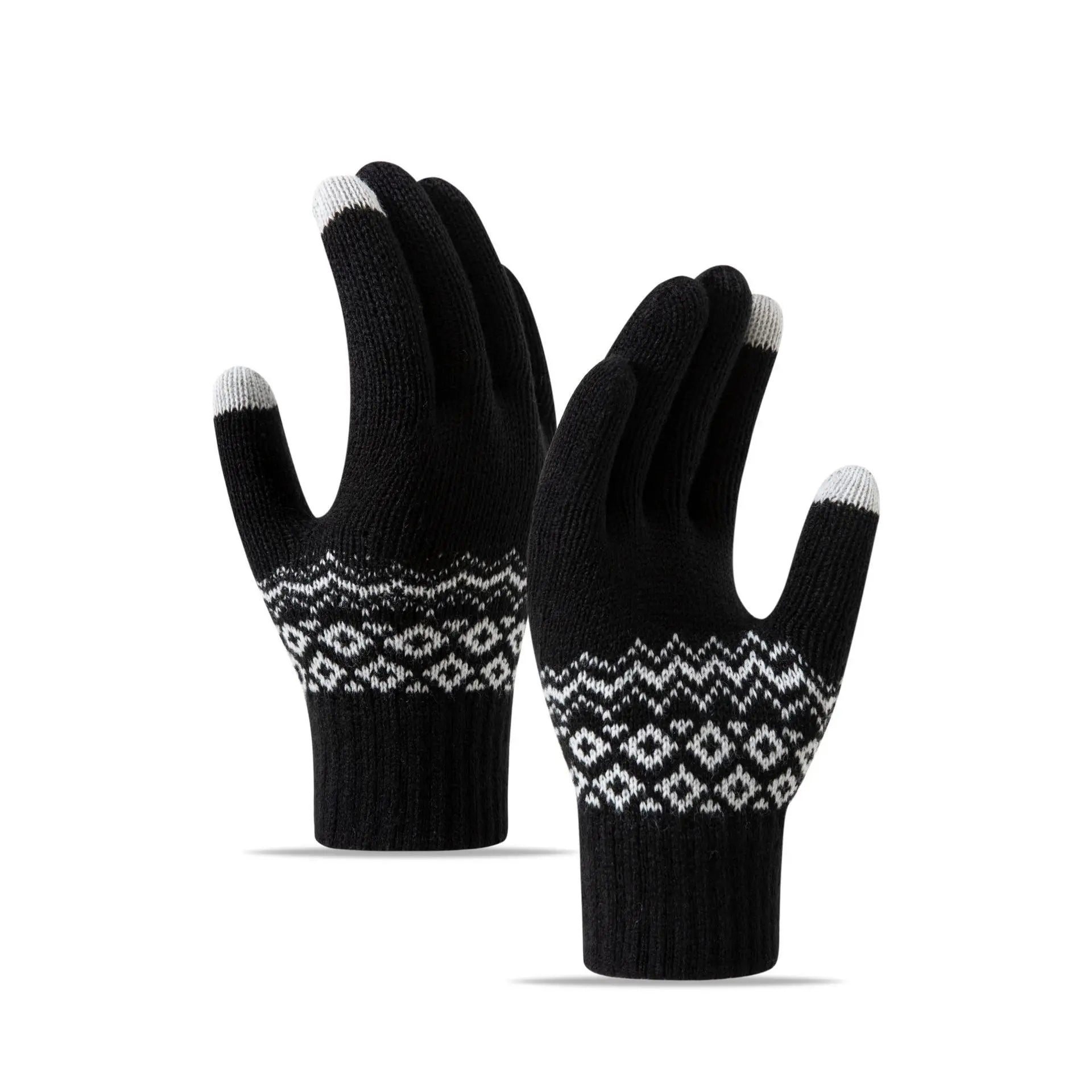 Knitted gloves, touch screen, cycling, skiing, fitness, warmth, autumn and winter outdoor sports trend Oasis Select 19
