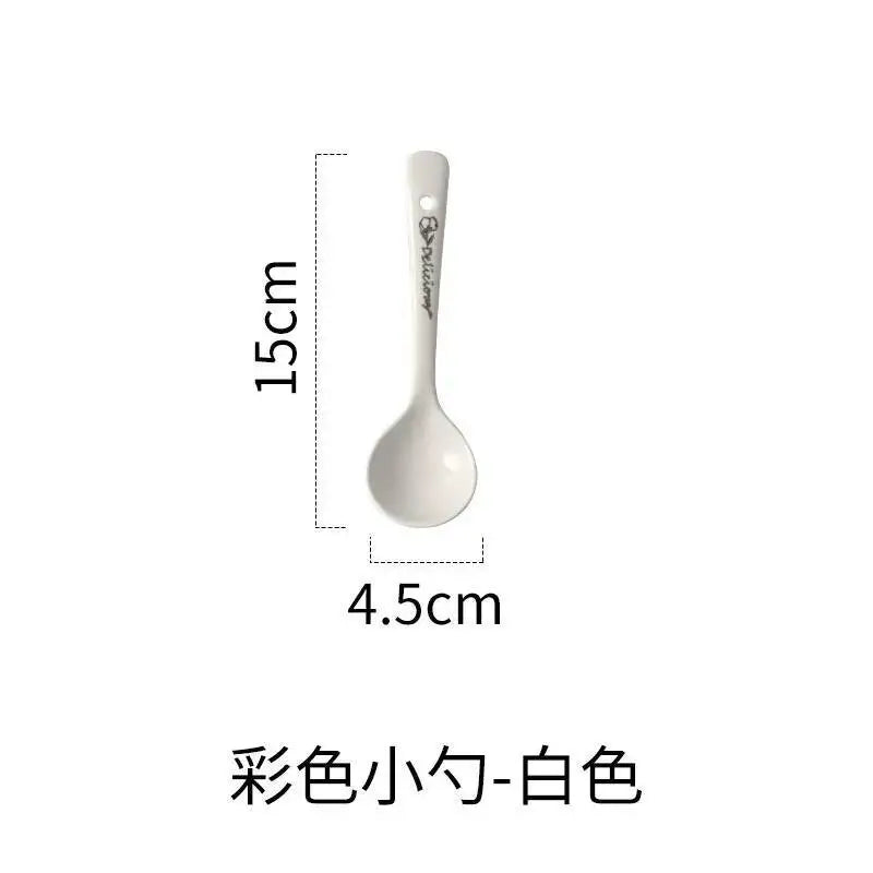 Ceramic Large Soup Spoon Ceramic Tableware Household Public Porridge Noodle Soup Spoon Large Soup Spoon Kitchen Cooking Utensil Oasis Select White Soup Spoon