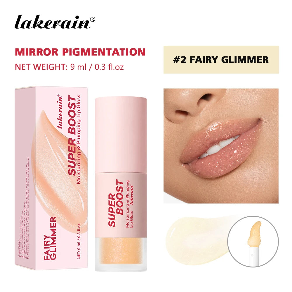 Plumping Lip Gloss Non-Sticky Boosted Mirror Shine And Volume Lip Skin Smooths Hydrating Moisturizing Lip Gloss Cosmetics Oasis Select Color 2
