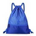 Outdoor Sport Drawstring Pocket Simple Backpack Men's and Women's Fitness Backpack Lightweight Basketball Bags Oxford Zipper Bag Oasis Select Blue