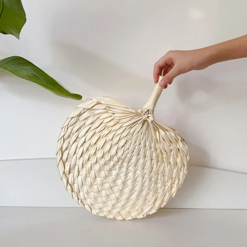 Chinese Style Handmade Fan Retro Natural Bamboo Braided Fan New Summer Cooling Hand Fan Art Crafts Woven Fan Home Decorations Oasis Select