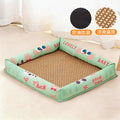 Summer cooling mat dog bed cat bed summer dog house pet supplies for Teddy and small dogs all‑season universal mattress Oasis Select B-green monster XXL-90x70cm