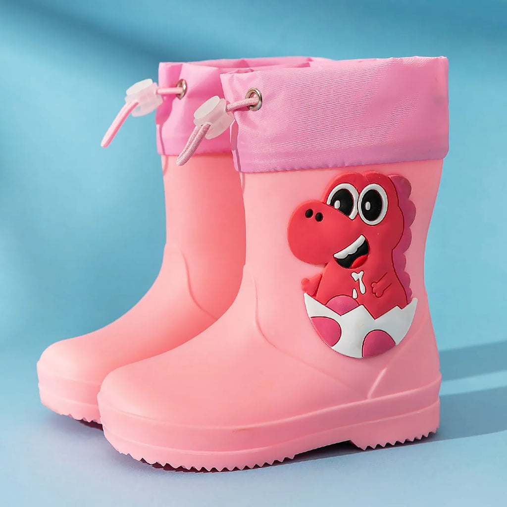 Kids Girl Boy Rain Boots Waterproof Toddler Rainboots Children's Shoes Rubber Boots Kids Baby Cartoon Dinosaur Water Shoes Boots Oasis Select